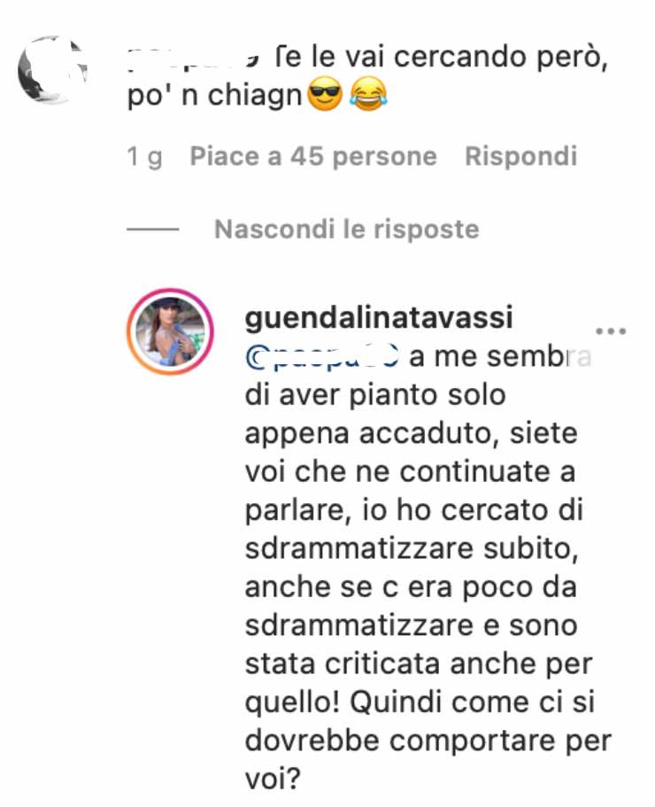 Guendalina Tavassi commenti