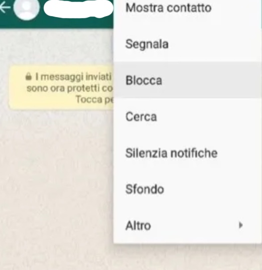Blocca utente Whatsapp