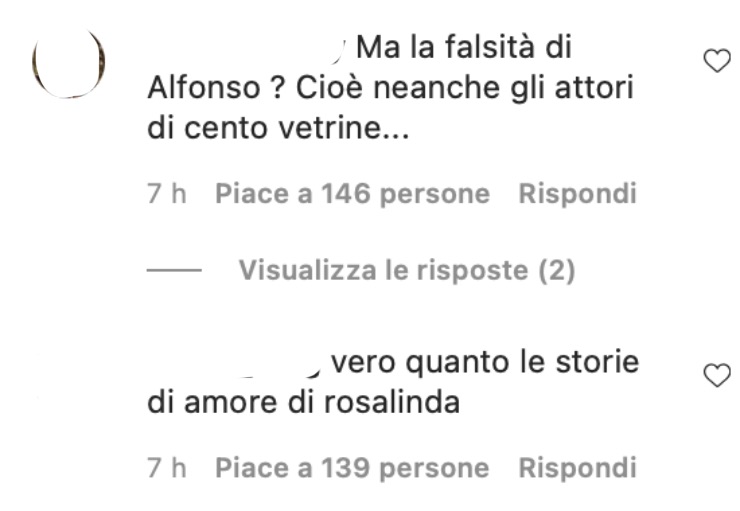 Commenti al video di Alfonso Signorini