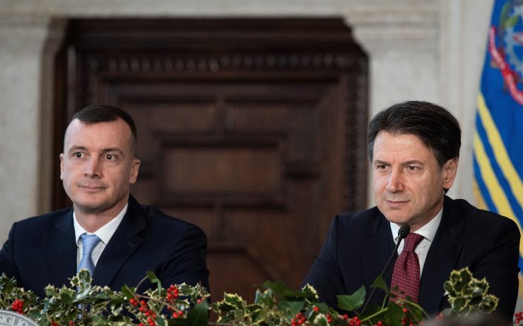 Rocco Casalino e Giuseppe Conte insieme