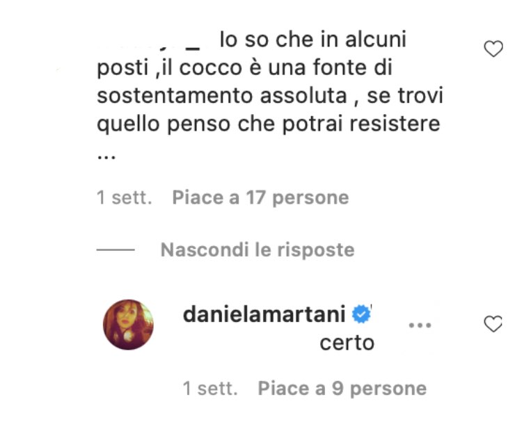 Daniela Martani risponde ai fan