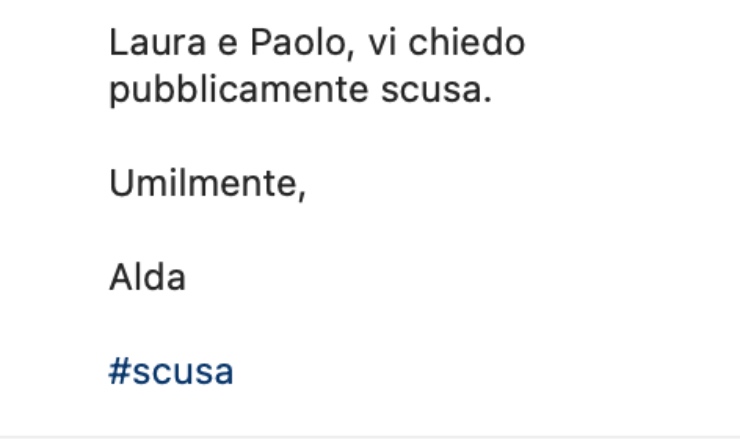 Le scuse della D'Eusanio a Laura Pausini