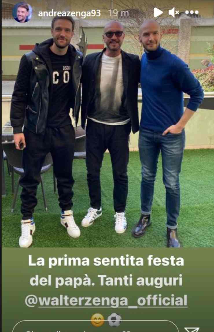 Andrea Zenga fa gli auguri al padre 