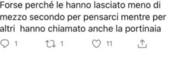 Commenti sull'eliminazione di Daniela Martani