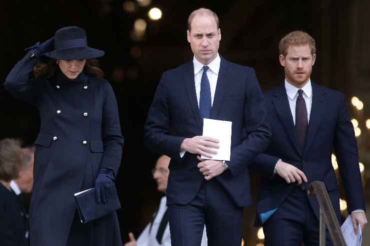 Harry e William insieme a Kate