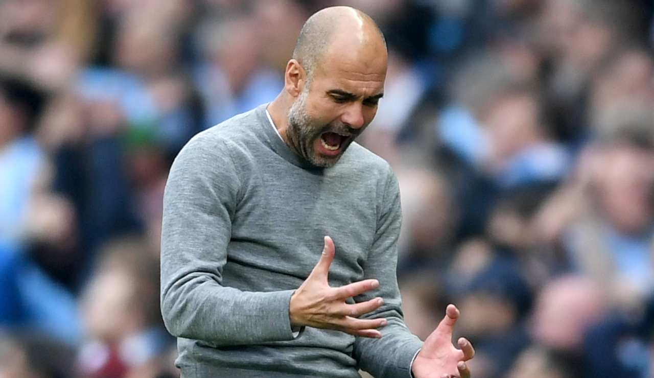 pep guardiola furibondo calciatori