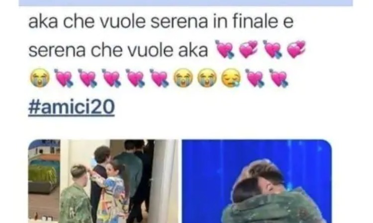 Post del fratello di Serena di Amici 20