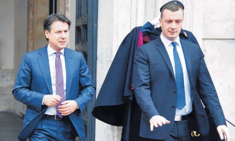 Rocco Casalino e Giuseppe Conte