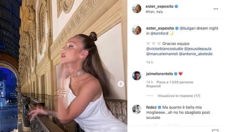 Fedez commenta la foto di Ester