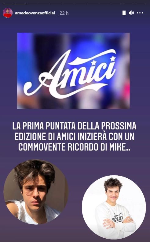 Screenshot profilo Amedeo Venza [Instagram]