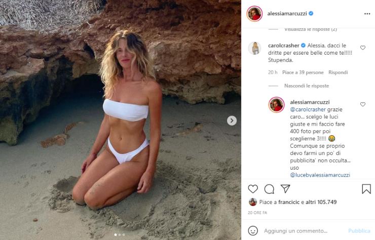 Profilo Instagram di Alessia Marcuzzi 