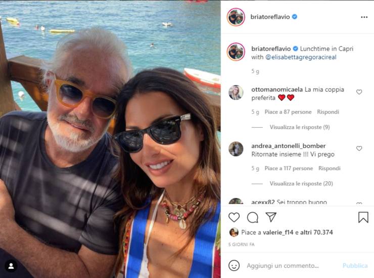 Elisabetta Gregoraci e Flavio Briatore