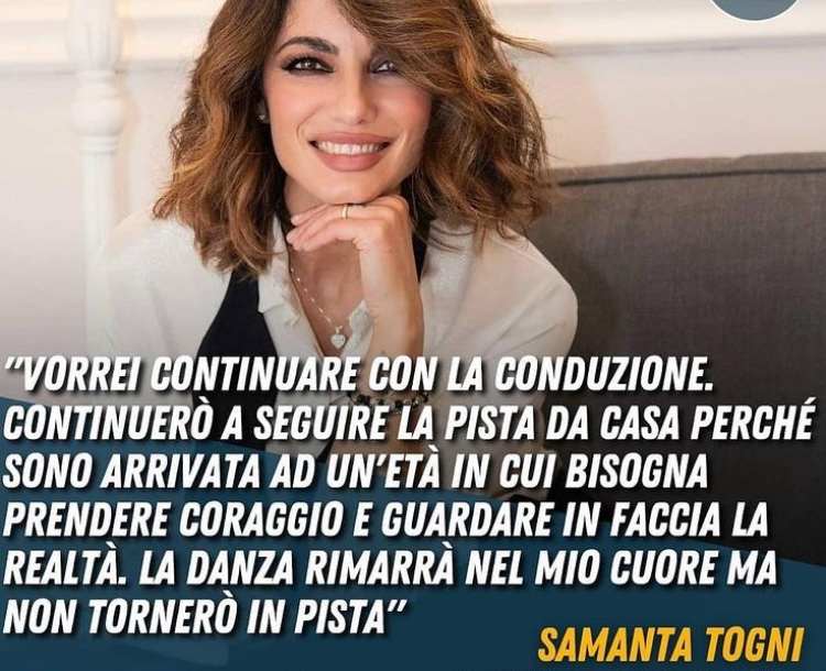 Samanta Togni Instagram post