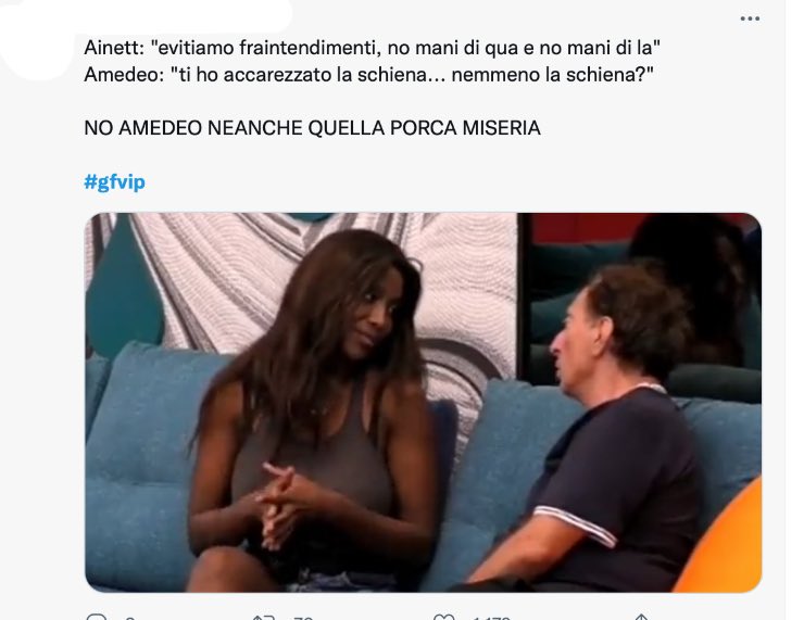 Amedeo e Ainett GFVip (Twitter)