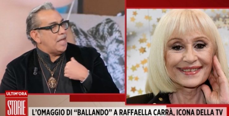 Guillermo Mariotto e Raffaella Carrà 