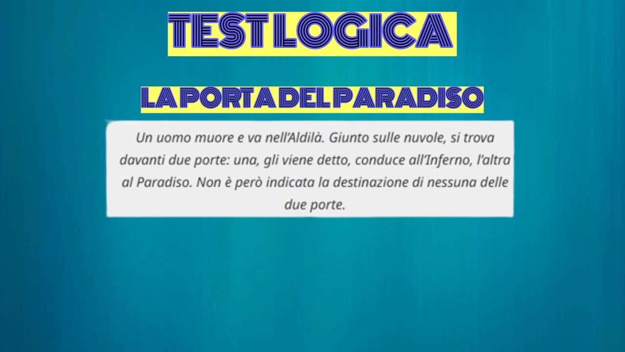 Test logica La porta del Paradiso